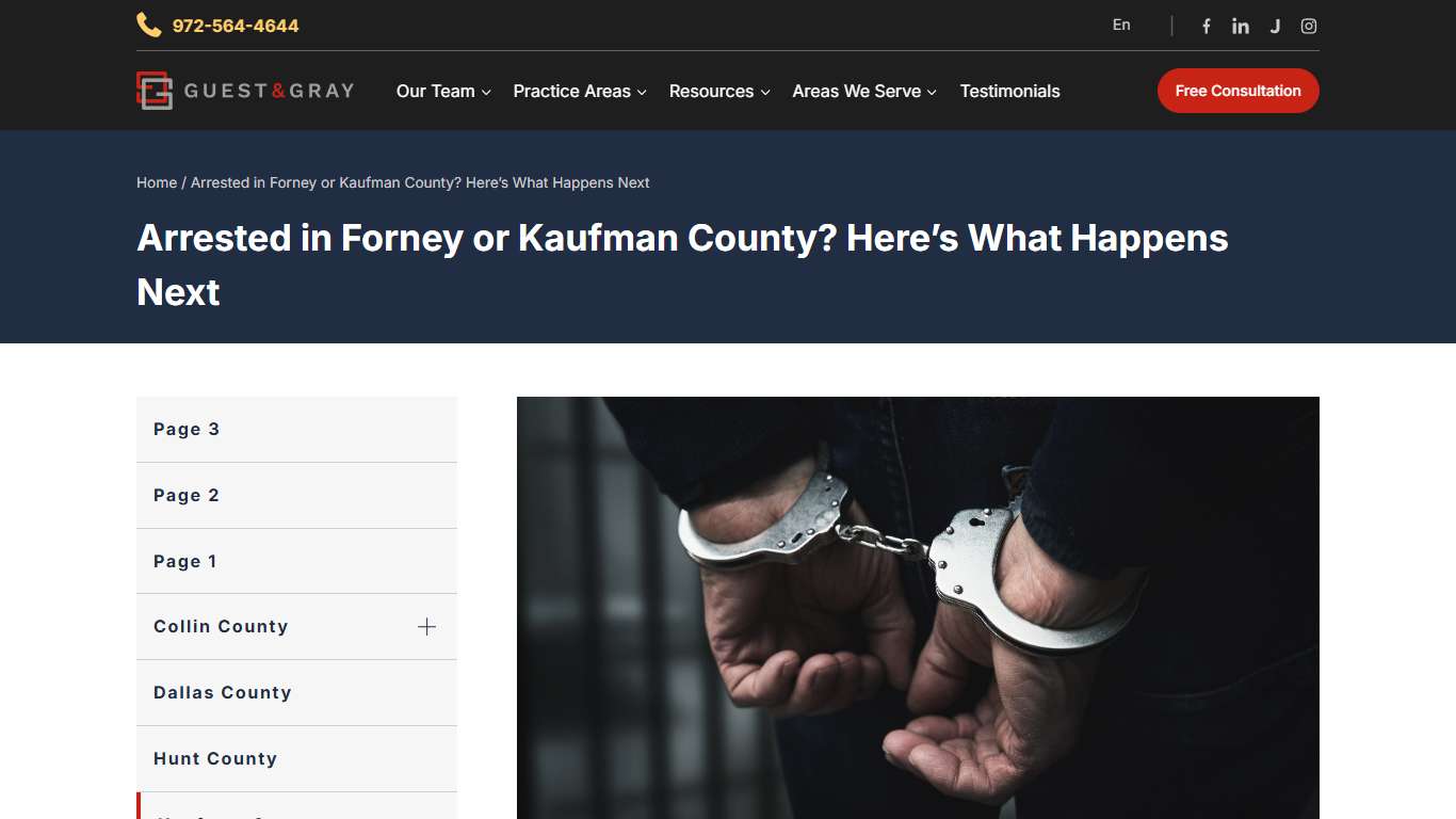 Arrested in Forney or Kaufman County? | Guest & Gray